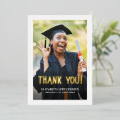 Kühner moderner Abschluss Dankeschön Karte (Stehend vorne)