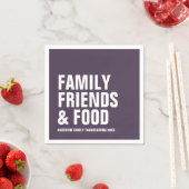 Kühner moderner, lila Erntedank Serviette (Beispiel)