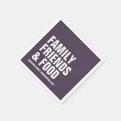 Kühner moderner, lila Erntedank Serviette (Ecke)