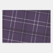 Kühner, moderner lila karierter Urlaub Geschenkpapier Set (Vorderseite 3)