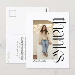 Kühner moderner Schwarz-weißer Abschluss vielen Da Postkarte