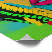 Kühner Pop Art African American Woman with Locatio Poster (Ecke)