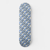 Kühner Retro-Fisch Blau Skateboard (Vorderseite)