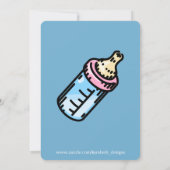 Kühner Schriftart Es ist ein Junge! Duscheinladung Einladung (Rückseite)