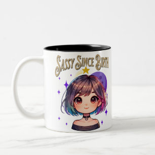 Kühner, sonniger Kaffeecup für Sassy Mornings Zweifarbige Tasse