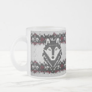 Kühner Wolfskopf Nordic Fair Isle Strick Frostglas Mattglastasse
