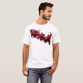 Kühnes ABSTRACTES BLUMEN Kunst Design T-Shirt (Vorne ganz)