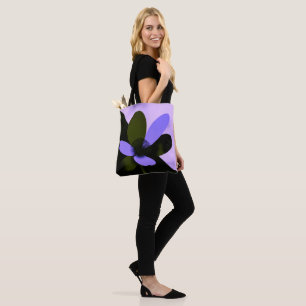 Kühnes abstraktes Blumen-Fashion-Tote Tasche