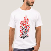 Kühnes abstraktes Flammen-Kunst-T-Shirt T-Shirt (Vorderseite)