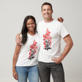 Kühnes abstraktes Flammen-Kunst-T-Shirt T-Shirt (Unisex)