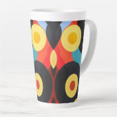 Kühnes abstraktes Orange-Gelb Milchtasse (Rechte Ecke)