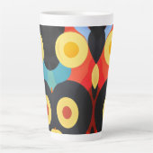 Kühnes abstraktes Orange-Gelb Milchtasse (Vorderseite)