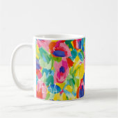 Kühnes abstraktes Pinselstrichmuster Kaffeetasse (Links)
