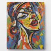 Kühnes Abstraktes Portrait - Kunst des Expressioni Fotoplatte (Vorderseite)