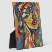 Kühnes Abstraktes Portrait - Kunst des Expressioni Fotoplatte (Seite)