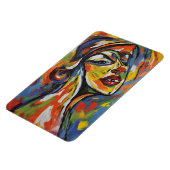 Kühnes Abstraktes Portrait - Kunst des Expressioni Magnet (Linke Seite)