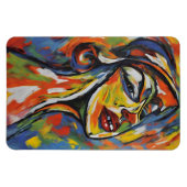 Kühnes Abstraktes Portrait - Kunst des Expressioni Magnet (Horizontal)