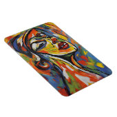 Kühnes Abstraktes Portrait - Kunst des Expressioni Magnet (Rechte Seite)