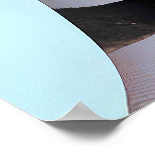 Kühnes Abstraktes Portrait mit lebendigen Mustern Poster (Ecke)