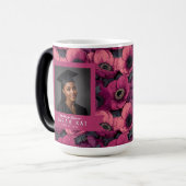 Kühnes Anemone-Muster-Mutter-Abschlussgeschenk Verwandlungstasse (Vorderseite Links)