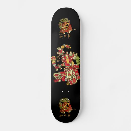 Kühnes Azteken-Design Skateboard (Vorderseite)