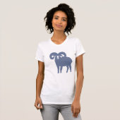 Kühnes Blaues Widder-Sternzeichen-Geschenk T-Shirt (Vorne ganz)