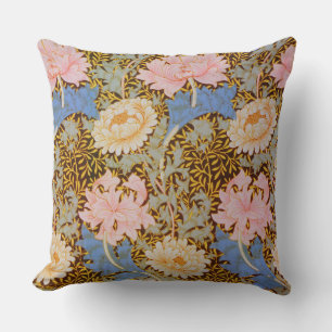 Kühnes Blumendesign von Wm Morris Kissen