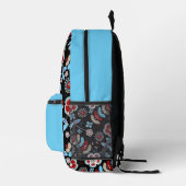 Kühnes Blumenmuster Bedruckter Rucksack (Rechts)