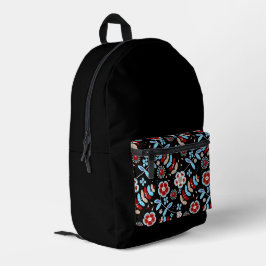 Kühnes Blumenmuster Bedruckter Rucksack