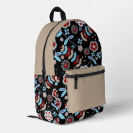 Kühnes Blumenmuster Bedruckter Rucksack