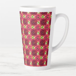 Kühnes Blumenmuster mit Schmetterlingen   Lebendig Milchtasse