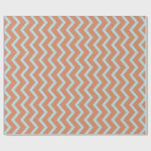 Kühnes Chevron-Design: Orange und Hellblau gestrei Geschenkpapier (Flach)