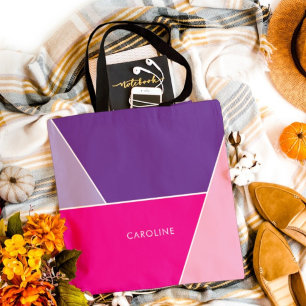 Kühnes Chic Stylisches Farbige Streifenmuster Tasche