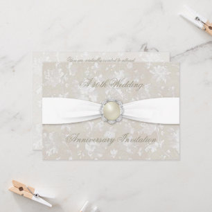 Kühnes Damast 30. Hochzeitstag 5x7 Einladung
