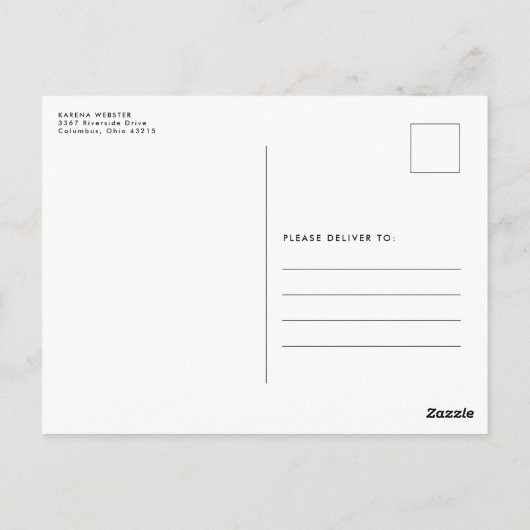 Kühnes Dankeschön an einfaches Foto Postkarte (Rückseite)