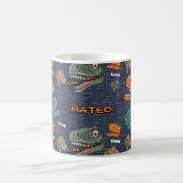 Kühnes Dinosaurier-Tassendesign für Jungen Kaffeetasse