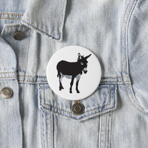Kühnes Donkey-Silhouette Button