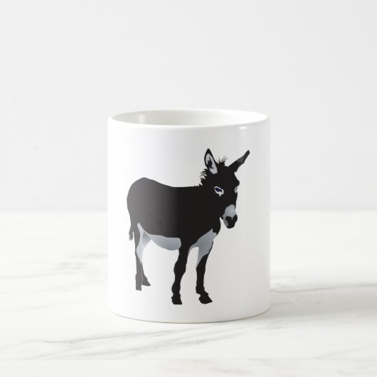 Kühnes Donkey-Silhouette Kaffeetasse (Mittel)