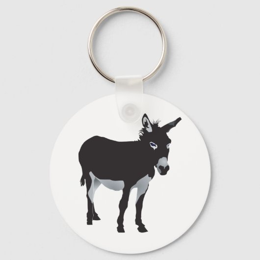 Kühnes Donkey-Silhouette Schlüsselanhänger (Rückseite)