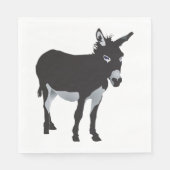 Kühnes Donkey-Silhouette Serviette (Vorderseite)