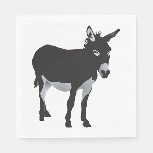 Kühnes Donkey-Silhouette Serviette (Vorderseite)