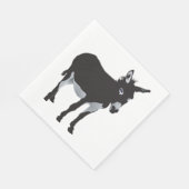 Kühnes Donkey-Silhouette Serviette (Ecke)
