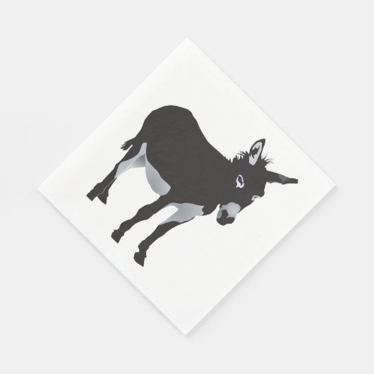 Kühnes Donkey-Silhouette Serviette (Ecke)