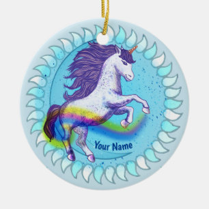 Kühnes Einhorn Keramik Ornament