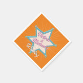 Kühnes farbiges Cowboy-Western Sheriffs Abzeichen Serviette (Ecke)