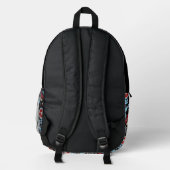 Kühnes florales Muster Bedruckter Rucksack (Rückseite)