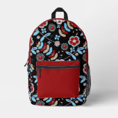 Kühnes florales Muster Bedruckter Rucksack (Vorderseite)