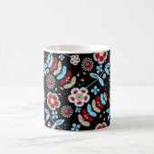 Kühnes florales Muster Kaffeetasse (Mittel)