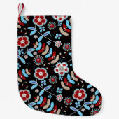Kühnes florales Muster Kleiner Weihnachtsstrumpf (Vorderseite)