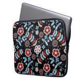 Kühnes florales Muster Laptopschutzhülle (Vorderseite Links)